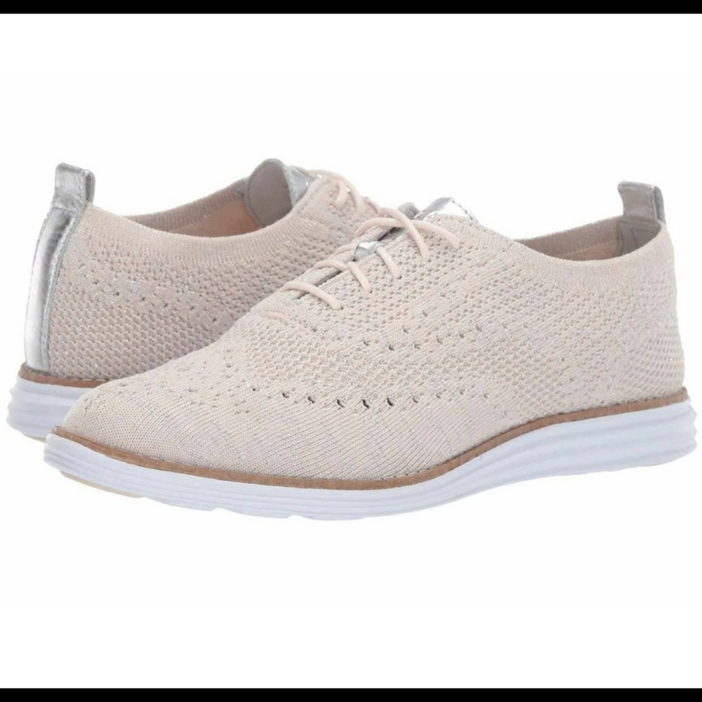 Cole Haan Originalgrand blush and silver oxfords
